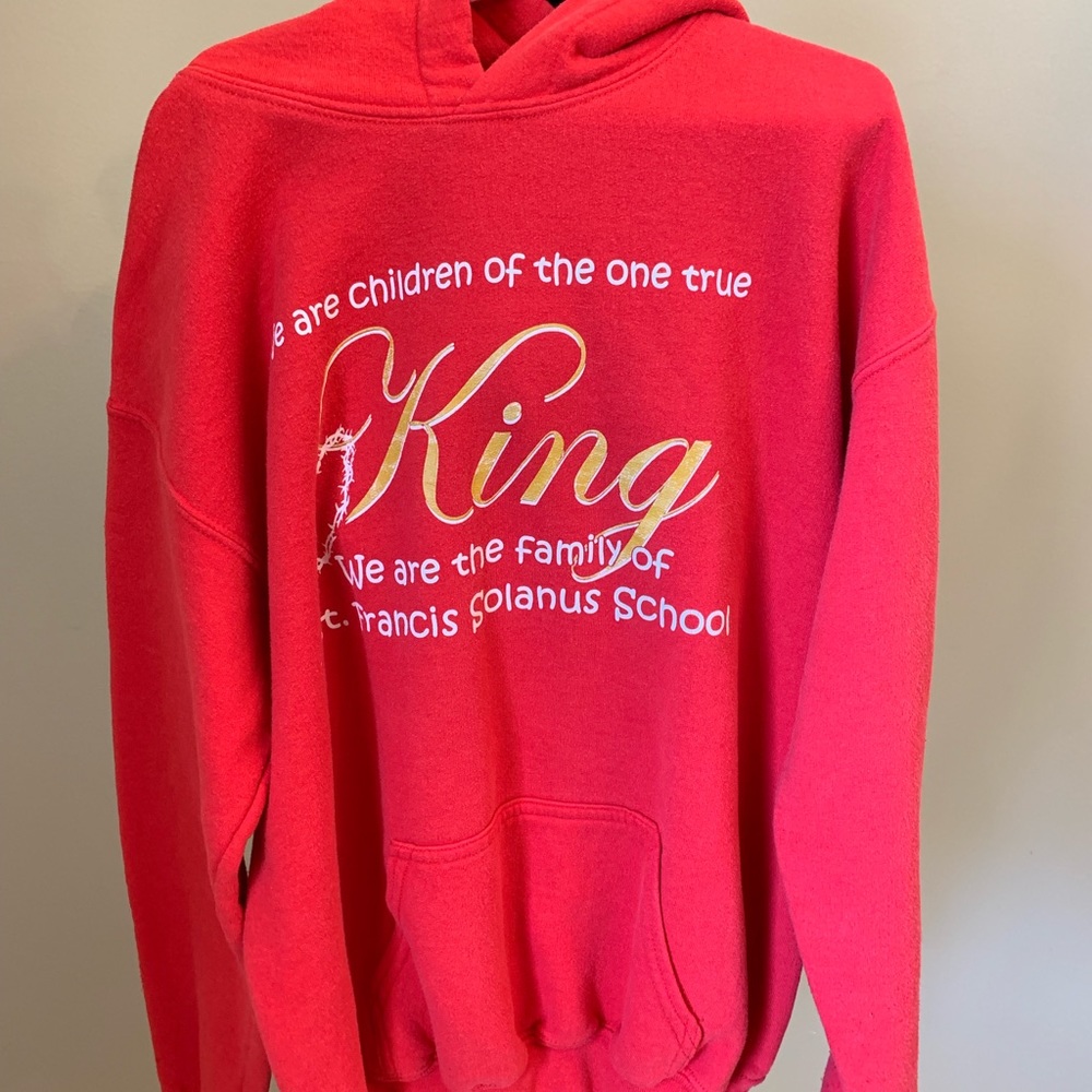 red hoodie